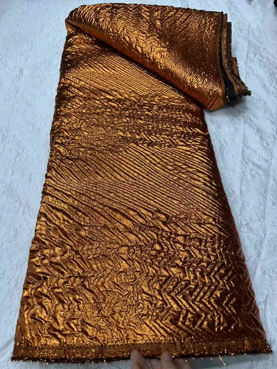 2025 Luxury High Quality African Organza Brocade Lace Fabric 5 Yards French TulleParty Gown Dress Nigerian Jacquard Lace Sewing