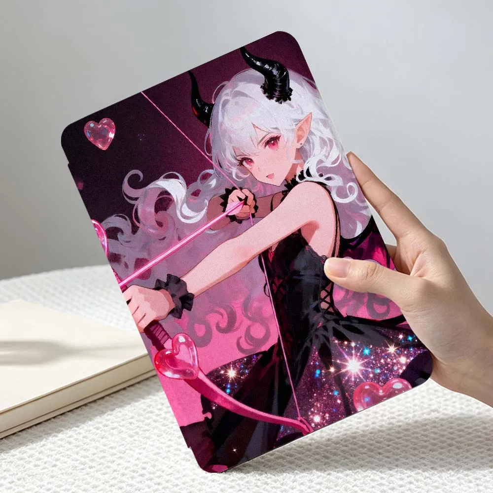 Ainme Cute Girly Soft For Apple iPad Air Mini Pro 12th 11th 11 13 12.9 9gen inch 360° Rotation Pen slot Tablet Case