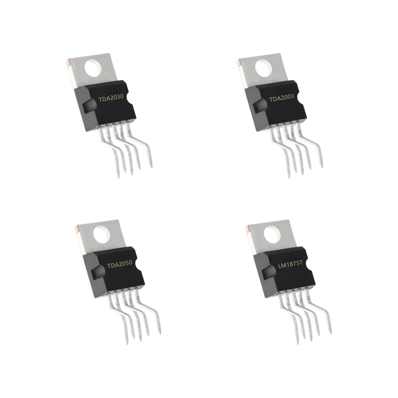 4 Values Power Amplifier IC Kit TDA2030A TDA2003A TDA2050A LM1875T TO220-5 Audio Chip 18W/20W/30W/35W Total 20 Pcs