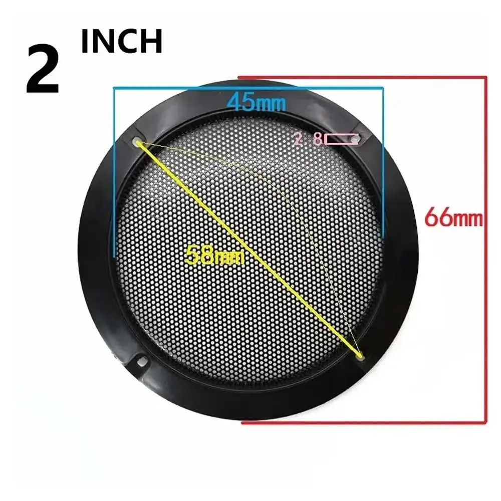 1Pcs 2/3/4/5/6.5/8/10 inch Speaker Net Cover High-grade Metal Iron Wire Grilles Speakers Plastic Frame Car Home Enclosure