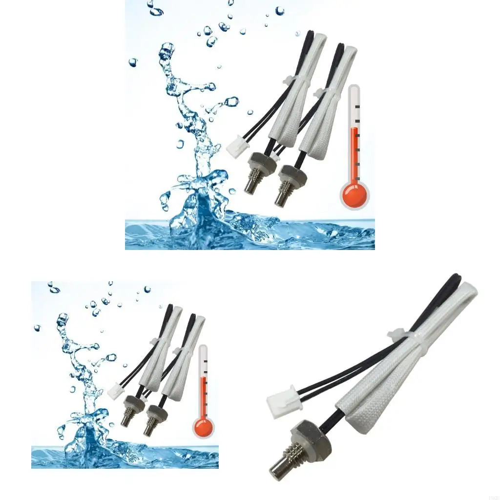 19QE NTC 서미스터 온도 센서 스레드 프로브 케이블 공칭 저항 R25