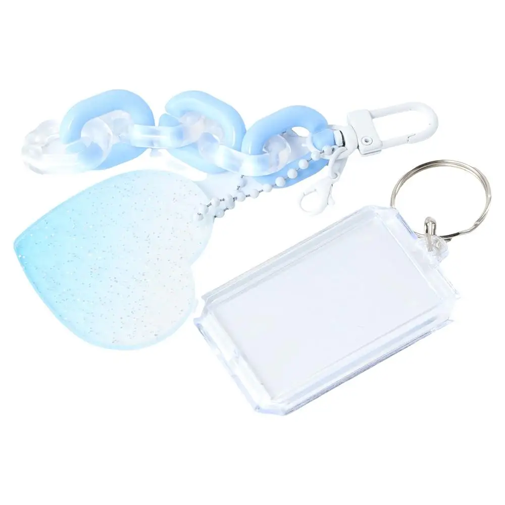 Transparent Album Collect Photo Protector School Stationery Photo Card ID Holder Pendant Card Sleeves Keychain Photocard Holder