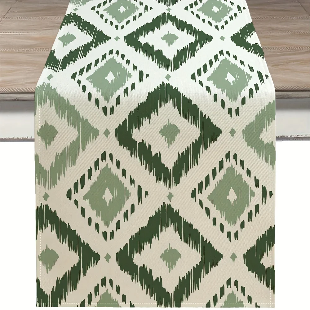 VIKAMA Sweet & Lanterns Table Runner, Washable Non-Slip Table Runner for Dining Room Kitchen Party