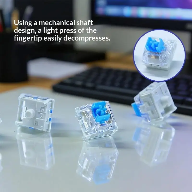 [New] 50Pcs Keyboard Switch Keyboard Clicker Key Replacement 3 Pin Tactile Switch Plastic For Electrical Equipment Tools