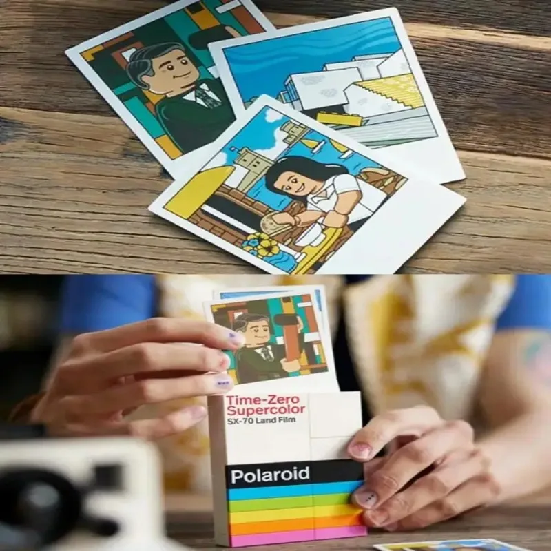 2025 جديد الإبداعية Sx-70 كاميرا بولارويد نموذج 21345-كتل زخرفة زخرفة مكتب حلية هدية عيد ميلاد للأطفال الكبار