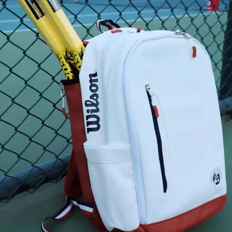 

Wilson Roland Garros Clay Tennis Bag French Open Commemorative Tour Tennis Racquets Backpack Max For 2 Rackets With Compartment