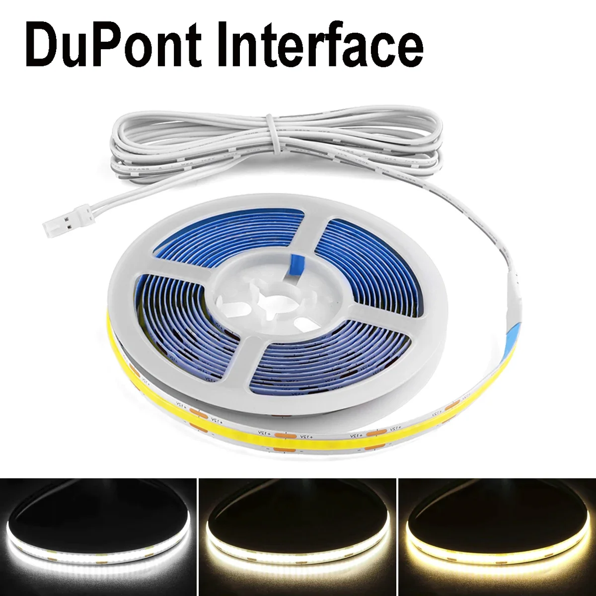 DC12V  LED Light Cob Strips 1m -5m with 2M Cable Wire Under Cabinet Light for Centralized Control Lamp Kitchen Lighting Rgbic Ws