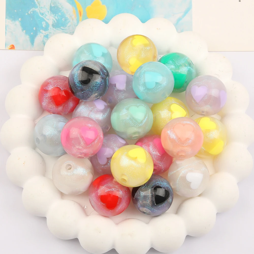 

Cordial Design 100Pcs 20*20MM DIY Bead Making/Heart Shape/Resin Bead/Hand Made/Glitter Powder Effect/Jewelry Accessories #16642