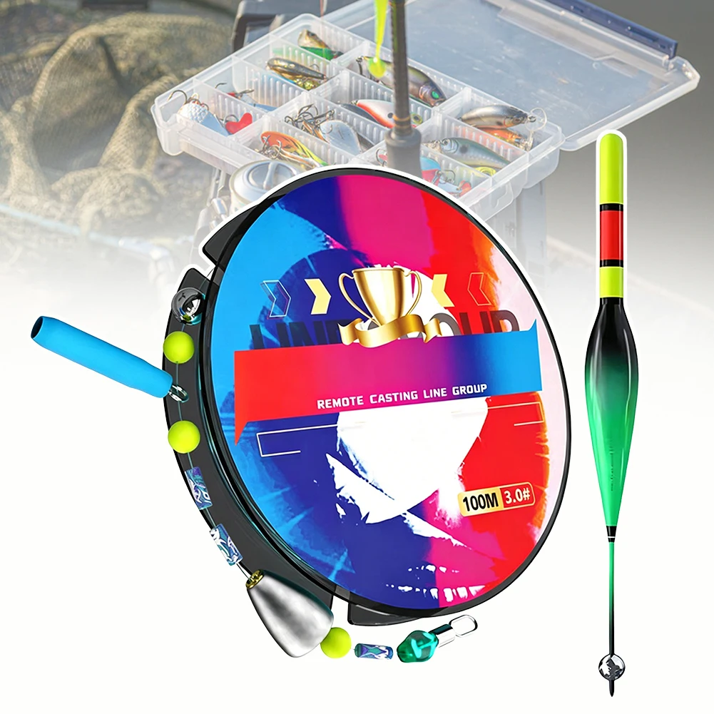 Automatic Float Fishing Line Set,Pre-Assembled Fishing Line With Bobber,Day Night Float Line Set,Sliding Float Fishing Line Set