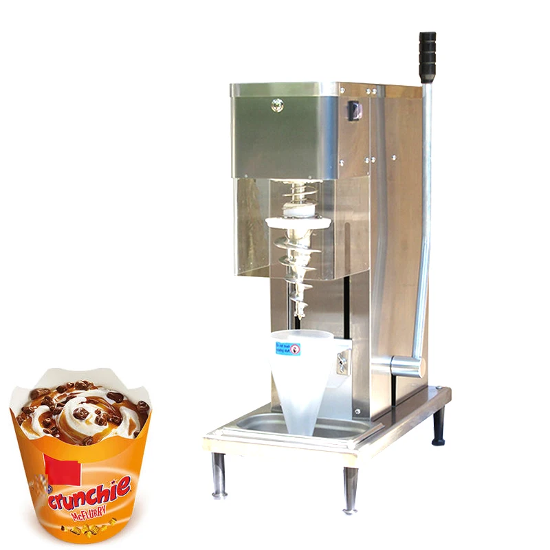 

110V 220V Stainless Steel Swirl Drill Yogurt Real Fruit Ice Cream Blender Mixer Frozen Fruit Swirl Drill Ice Cream Machine