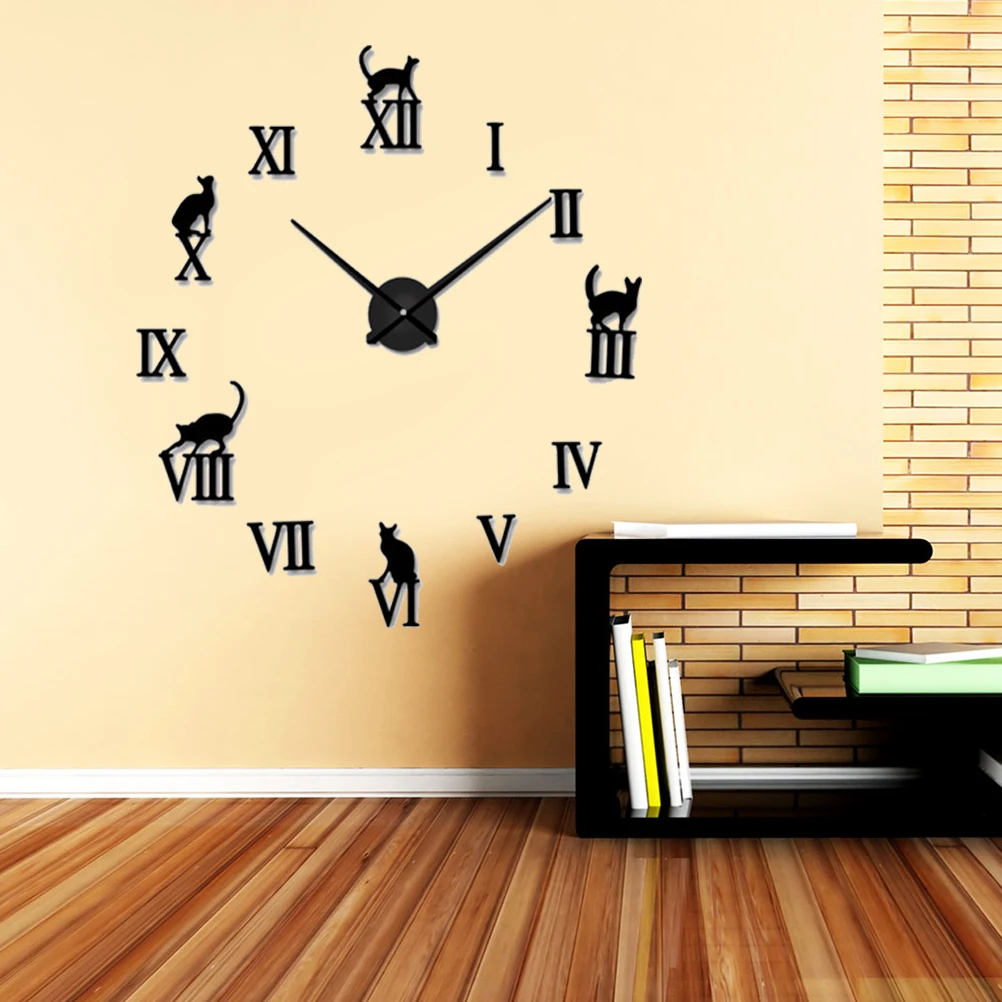 

Acrylic Digital Wall Clock DIY Decorative Classroom Personality Framless Office