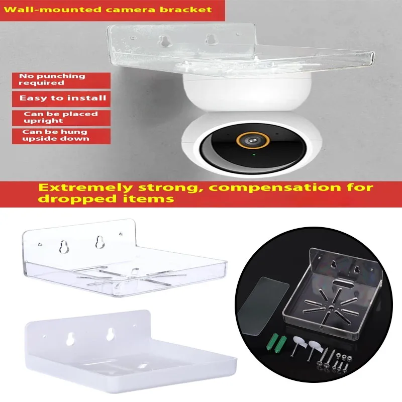 Acrylic Floating Stand for Mini Security Camera/Baby Monitor, No-Drill Installation