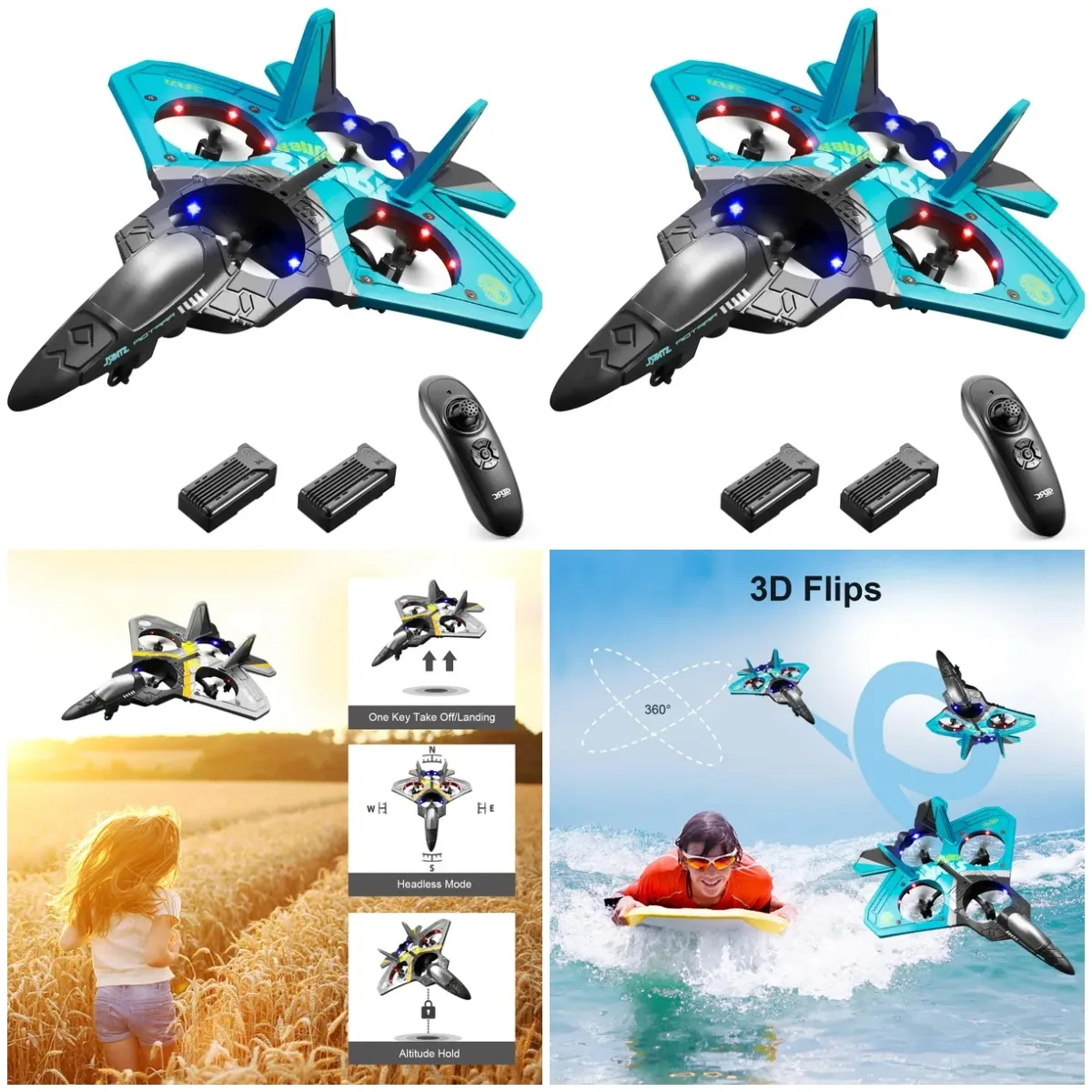 

4DRC V17 RC Самолет 2,4 ГГц 6-канальный EPP Летающая игрушка с датчиком силы тяжести и трюковым рулоном