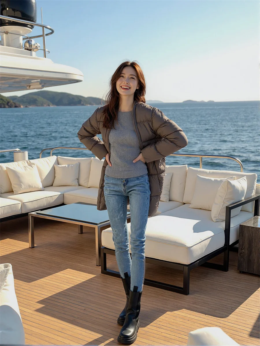 

Узкие узкие синие джинсы женские корейские шикарные женские джинсовые брюки с талией для похудения элегантные повседневные прямые брюки стиль осень зима