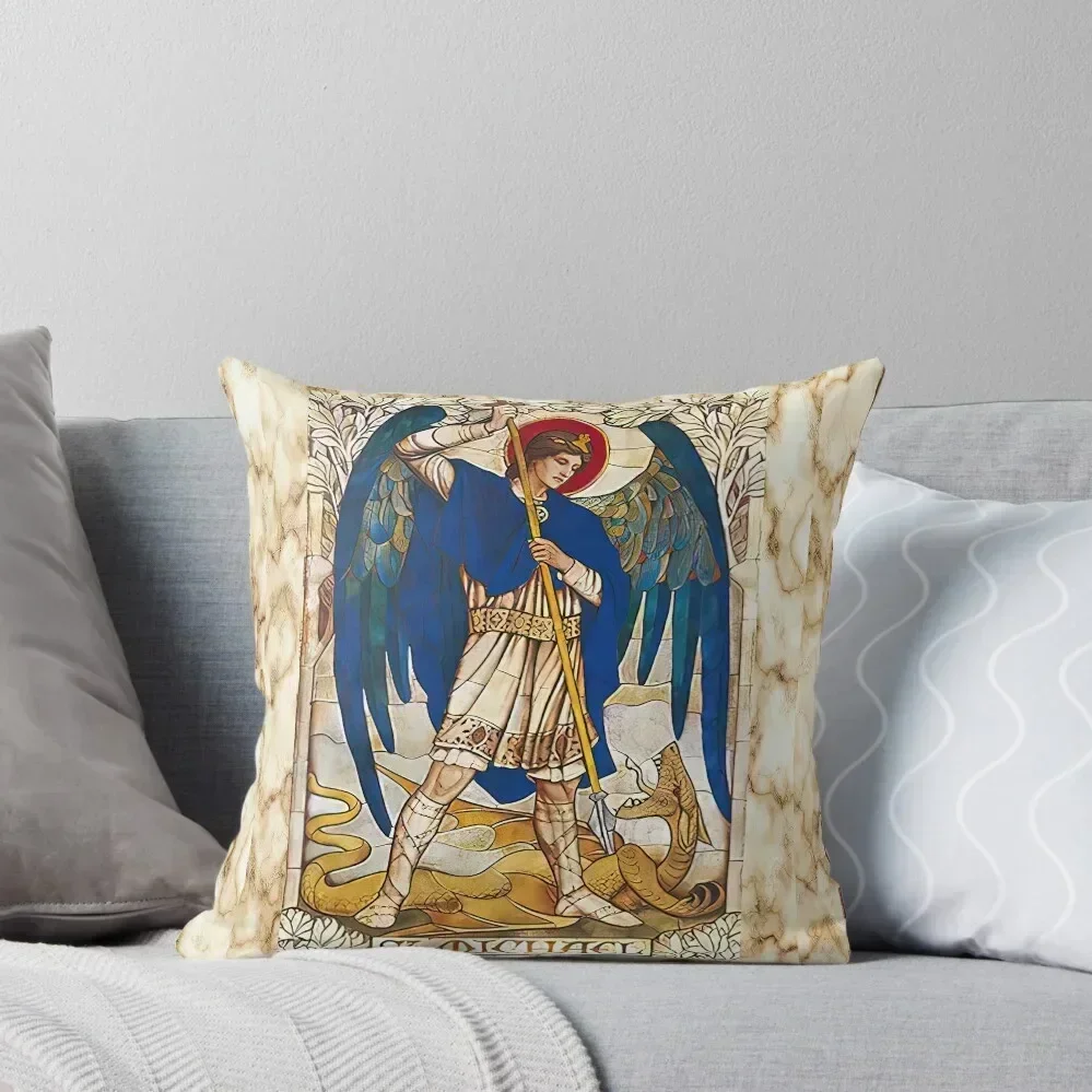 

St MIchael the Archangel Angel Saint Throw Throw Pillow Custom Cushion Photo Cushion Cover Luxury christmas pillowcases pillow