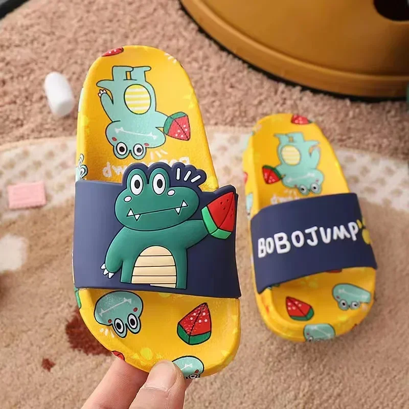 Children Summer Slipper Cartoon Crocodile Unicorn Boy Shoes Flip Flop Beach Baby Girl Shoes Kid Beach Wear Toddler Sandal Slides