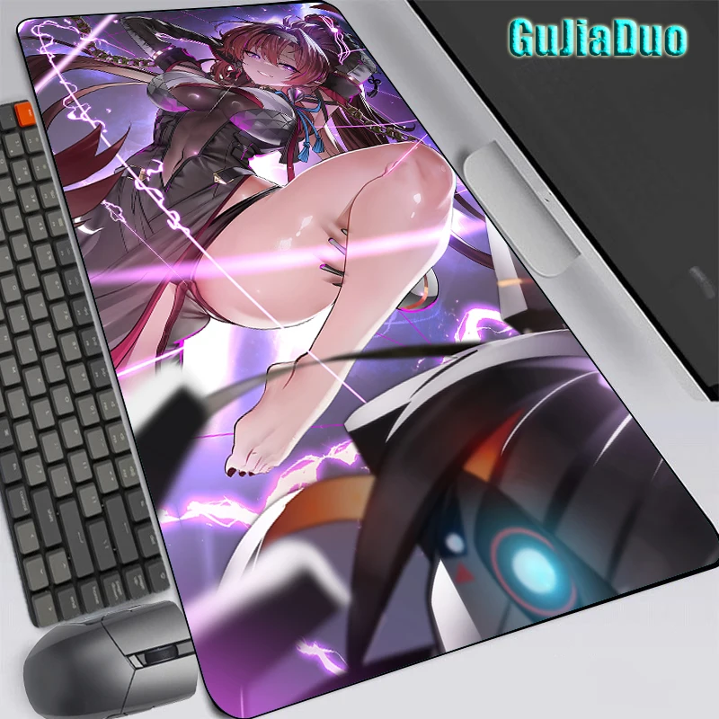 

Wuthering Waves Yinlin Sexy Anime Mouse Pad 40x90 Laptop Play Mat Gaming Hoom Accessories Kawaii Game Comic Mousepad Pc Cushion