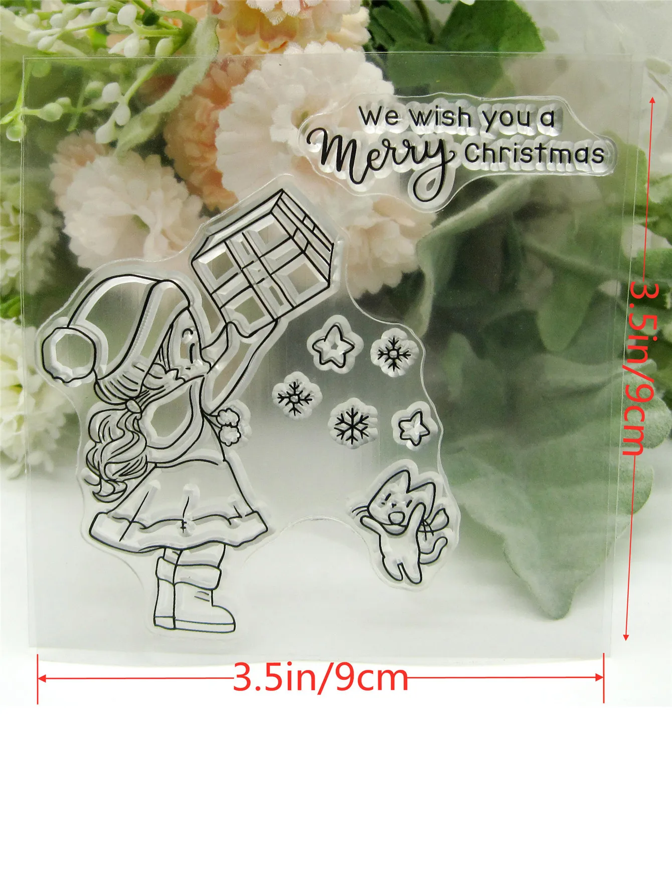 CustomClearGirl-Transparent Silicone Rubber Stamp and Metal Die Sheet Cling, DIY Scrapbooking, Cute Pattern Photo Album