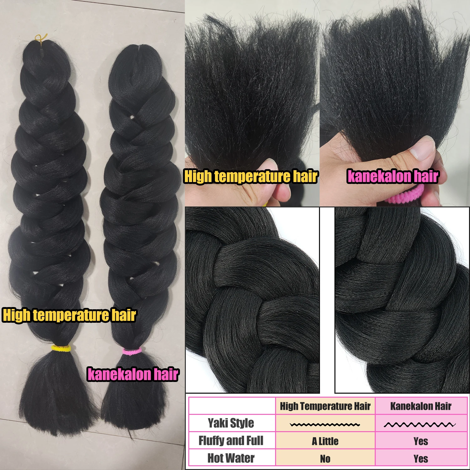 Kanekalon trança de cabelo xpression crochê expressão cabelo para tranças falso locs feminino jumbo tranças extensões de cabelo sintético