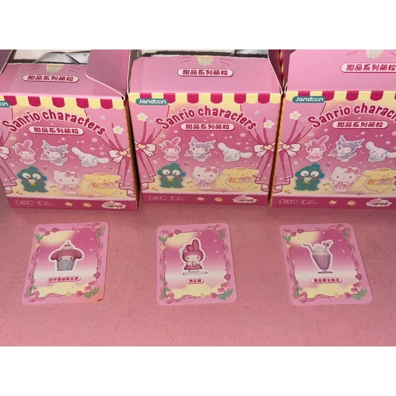 

Фигурка персонажа Sanrio, серия десертов, милые гранулы, мини-слепая коробка, Hello Kitty Melody Kuromi Cinnamoroll, детская игрушка