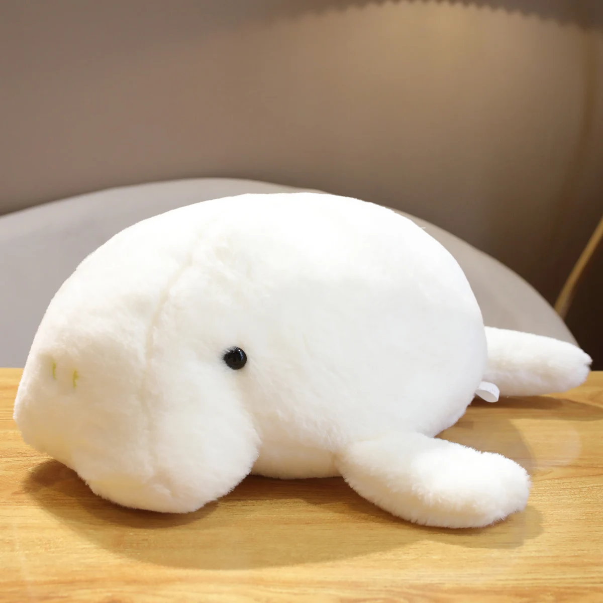 Adorable Cuddly Manatee Plush Toy Pillow - Soft Polyester Sea Cow Stuffed Animal - Ocean Series Manatee Doll for Kids - Ideal fo