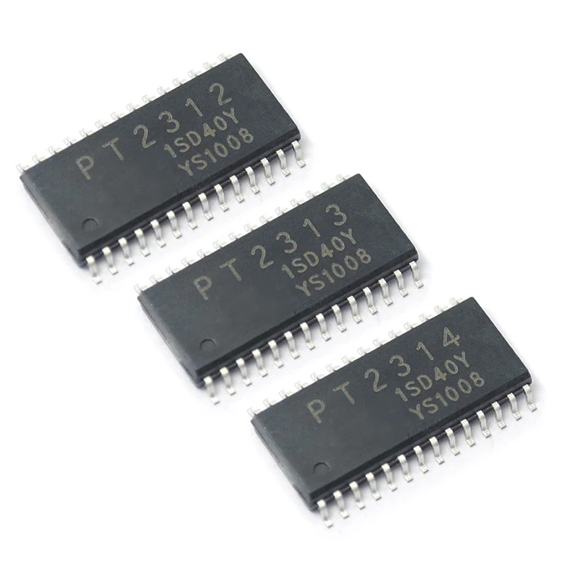 10 Uds PT2312 PT2313 PT2314 SOP-28 Chip IC de audio de procesamiento de Audio
