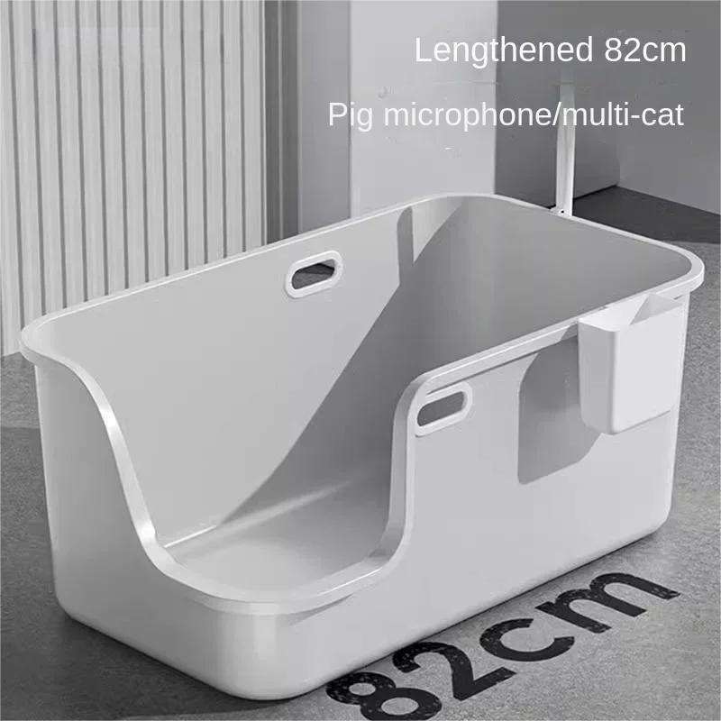 Extra Large Cat Litter Box Giant Huge Full Open Splash Proof 80 King Cat Toilet Maine Oversized