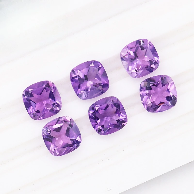 Natural South African Amethyst Buffalo‑Square Loose Gemstone, High Quality Cabochon for Ring & Necklace Jewelry Inlay