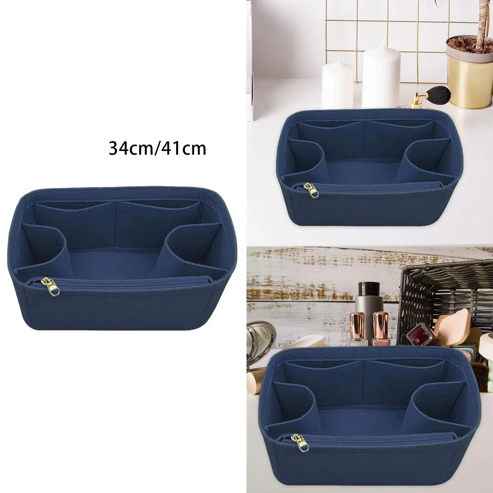 Insert Pouch for Handbag Organizer, Inner Bag for Tote Bags, Bucket Bags, Purses