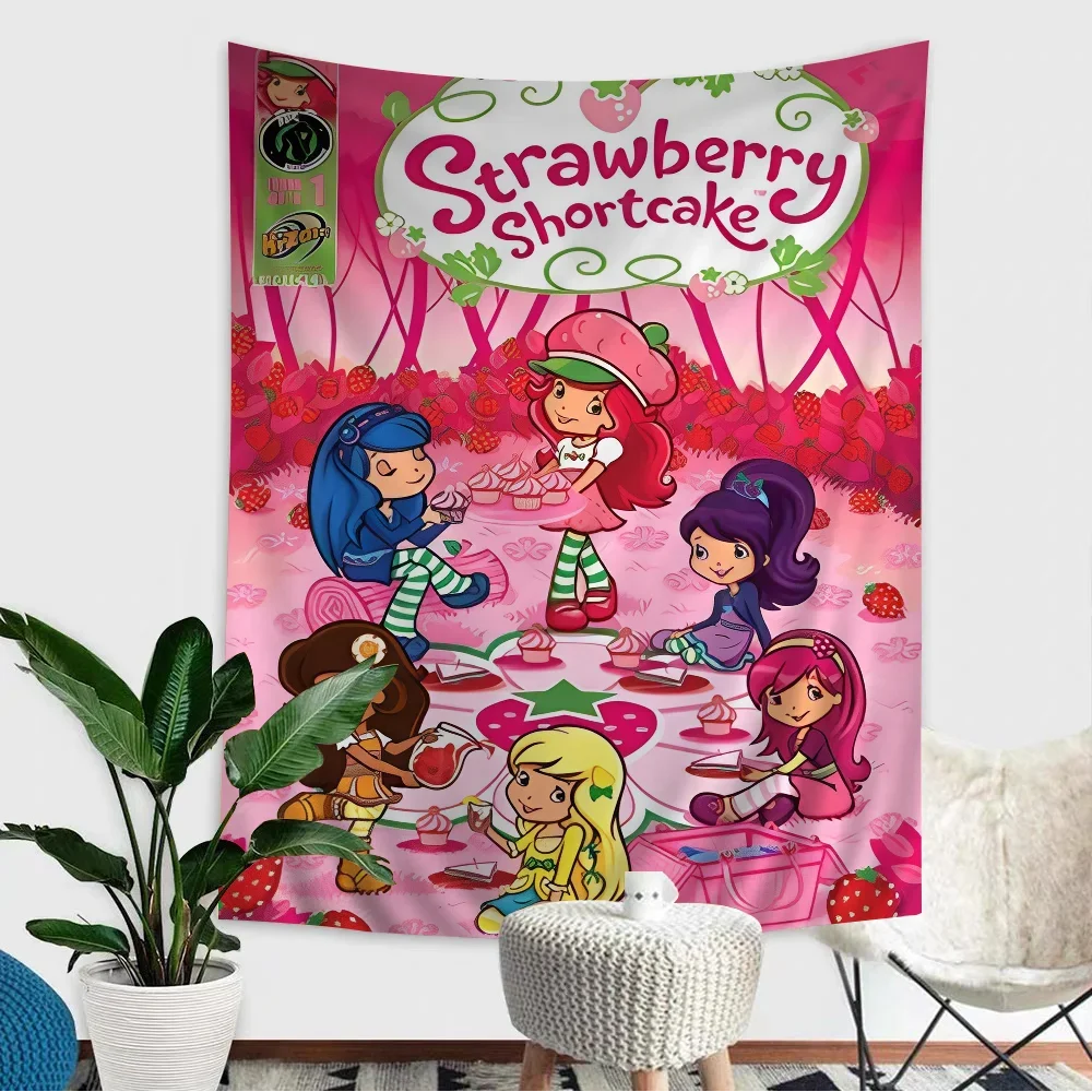 S-Strawberrys S-Shortcakes Hippie Wall Hanging Tapestries for Living Room Home Dorm Decor Art Home Decor