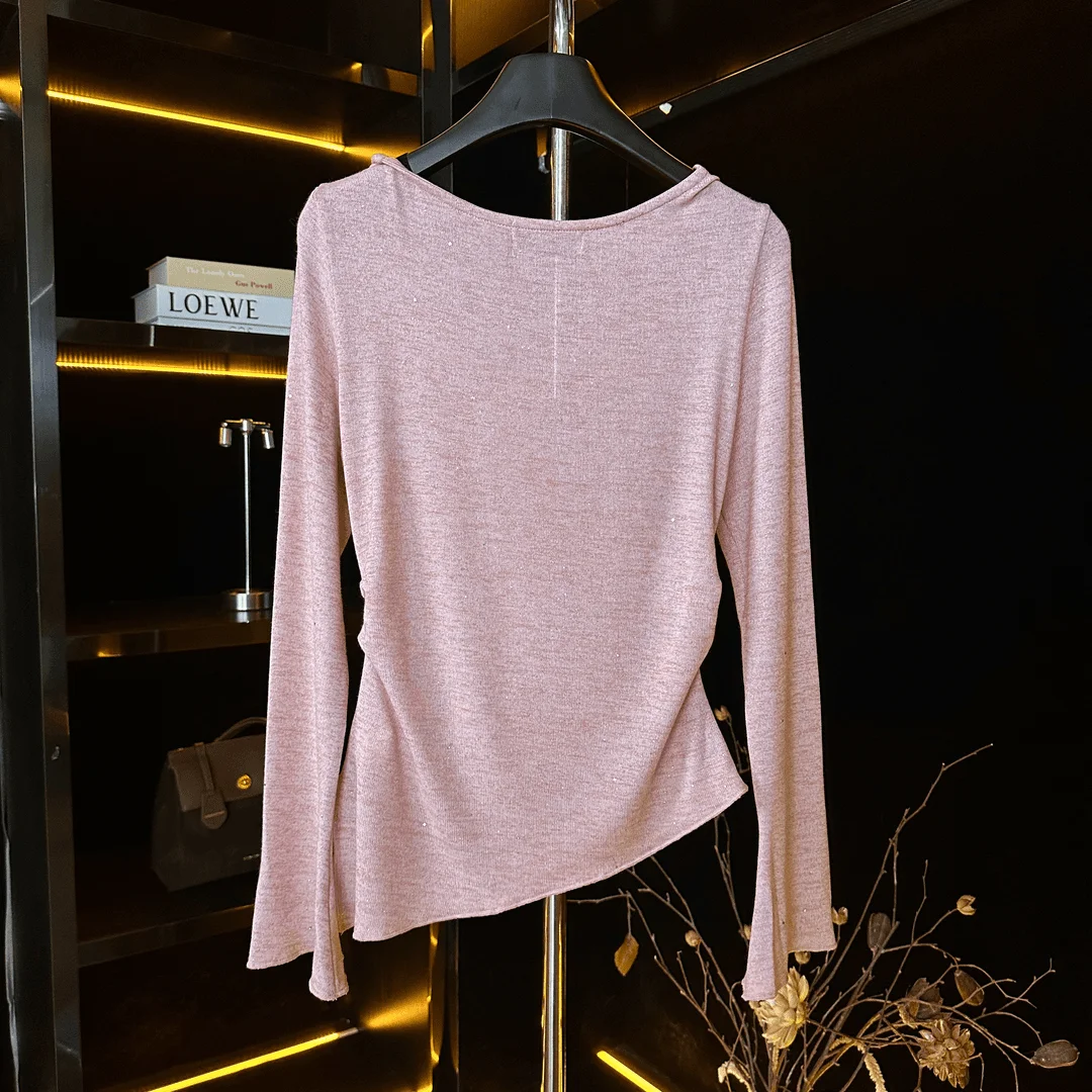 

Long Sleeve T-Shirts Womens Plus Size Black Cotton Tops Breathable Slim Fit Round Neck Retro Winter Office Daily Style Work