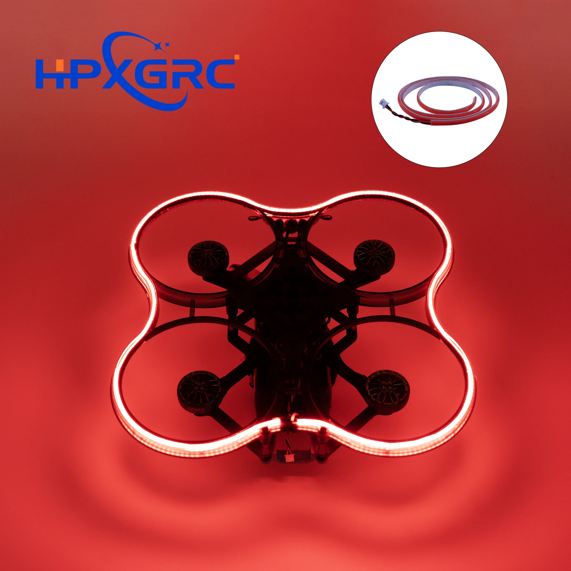 HPXGRC LED Rood/Groen/Roze/Blauw Strip (Plug & Play) Geen solderen vereist, geschikt voor HPXGRC FPV Drone DIY-onderdelen