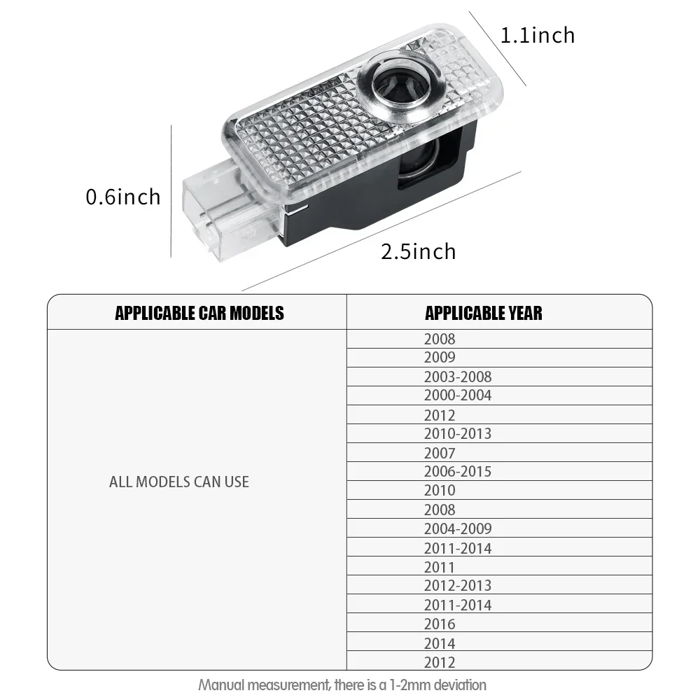 2PCS/4PCS 2023 car door LED welcome light badge projection lamp Audi A3A4B8 8P8A6C7 A5Q7 B6B9s Line Quttro RS Q3 Q7 S3 S4 S5 S6