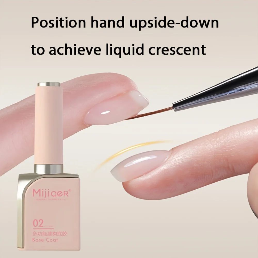 3-in-1 Transparent Building Fiber Rubber Base Gel - LED Light Curing Quick Build Polish,for Broken Nails, Fiberglass & Extension