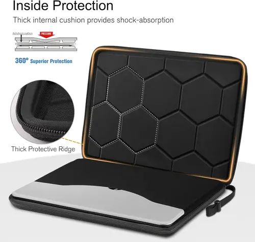 Imagen 2 del producto Funda rígida de EVA para portátil de 13, 14, 15.6 y 16 pulgadas, a prueba de golpes, para MacBook Air/Pro, compatible con Lenovo, HP, ASUS, Dell.