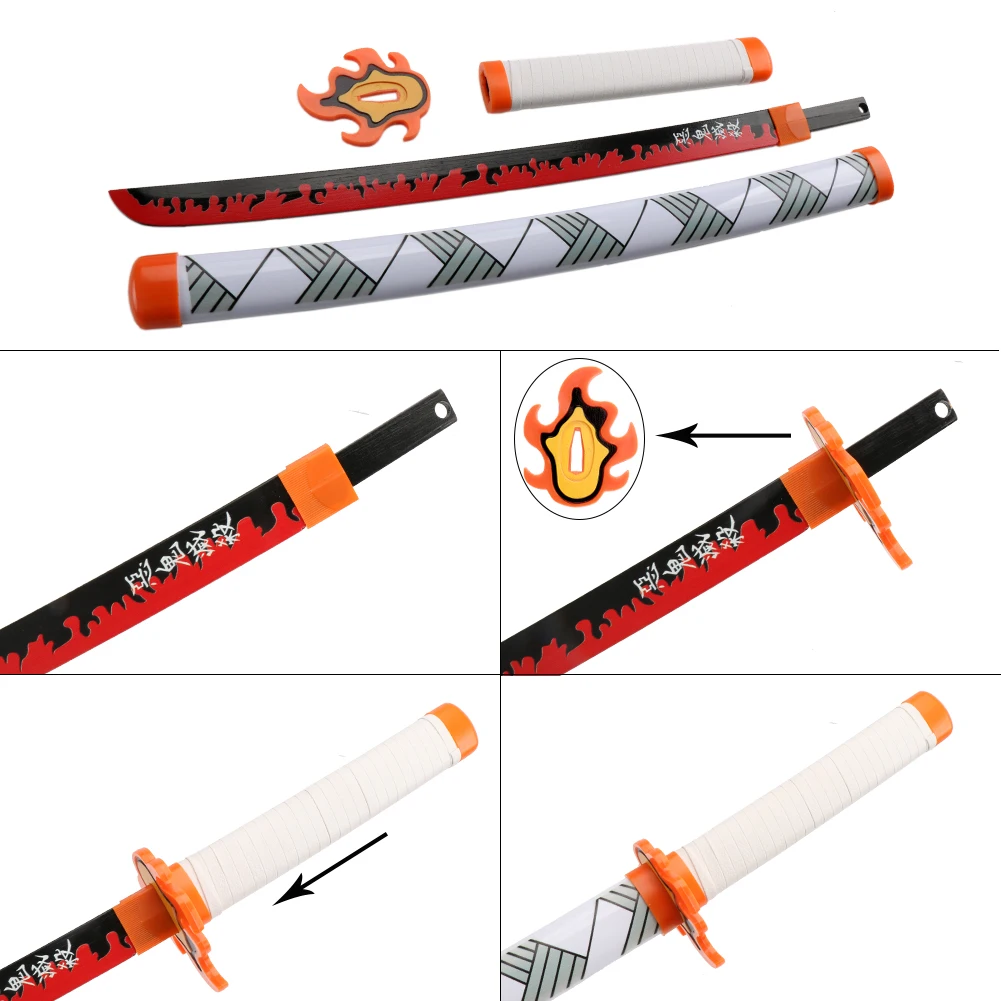 Demon Slayer Katana Une épée jouet. Texture originale, Kimetsu no Yaiba, Anime Katana pour Cosplay, décor d\'halloween，Tanjiro Kyoujurou Giyuu  Anime