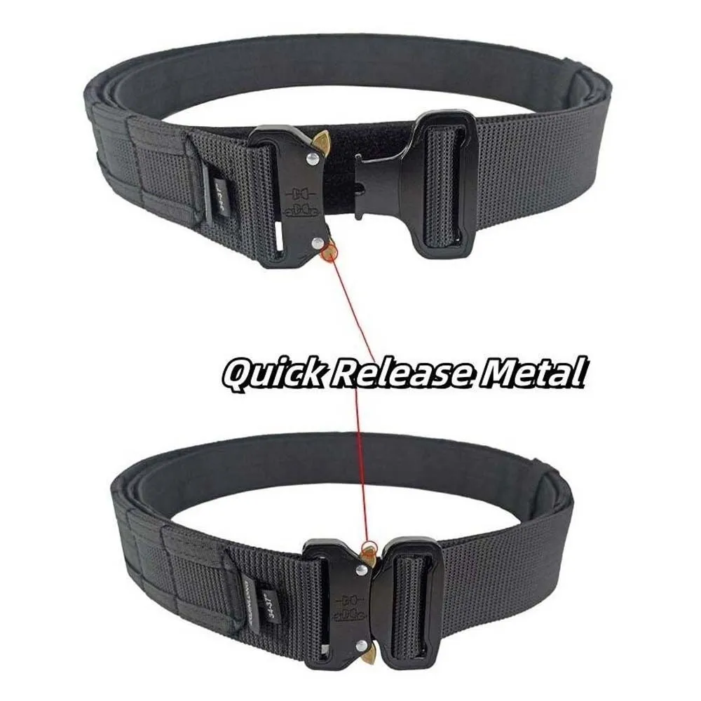 

Fashion Adjustable 2 In 1 Waistband Solid Color Reversible Magic Tape‌ Strap Belt Sturdy Sewn Men Nylon Belt Skiing