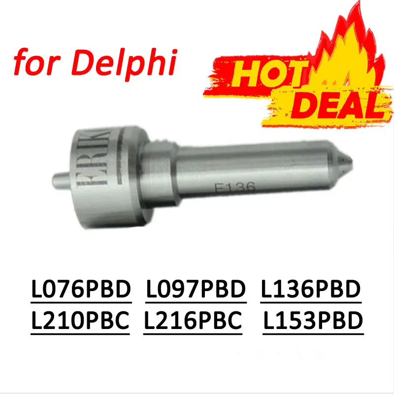 

L076PBD L097PBD L136PBD Common Rail Sprayer Atomizer L210PBC L216PBC L153PBD Diesel Fuel Injector Nozzle Tip for Delphi