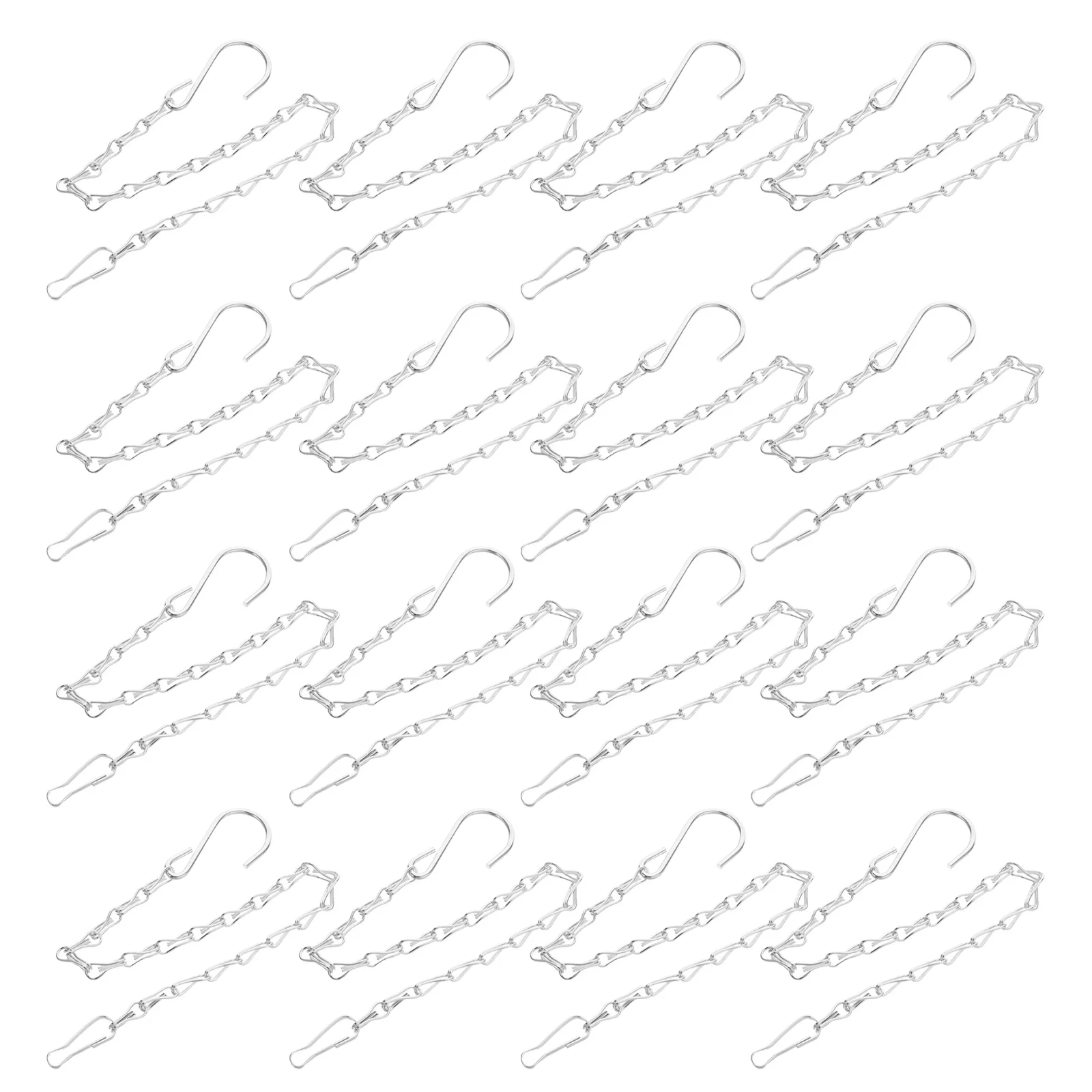 12 pezzi catena sospesa catene per cesto di piante in ferro con ganci per appendere catene di vasi di fiori mangiatoie per uccelli grucce decorative in metallo