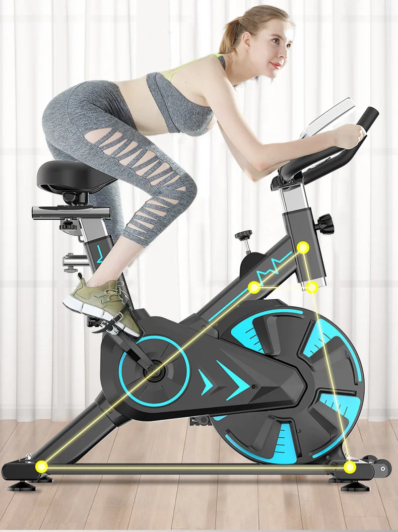 Bicicleta de Spinning Estacionaria, Bicicleta de Ejercicio Cardiovascular para Interiores, Bicicleta de Spinning Profesional Ajustable, Equipo de Gimnasio