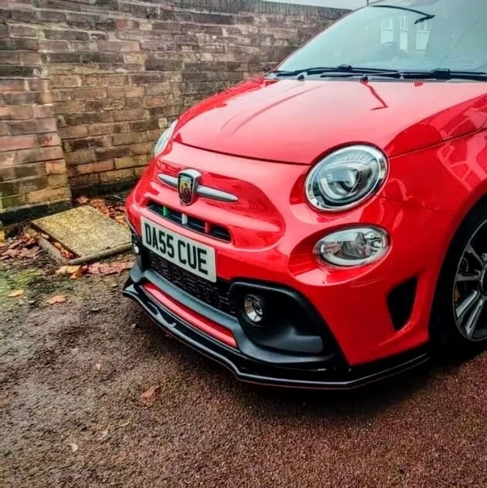 3pcs Car Front Grill Covers Italian Tricolore Durable Plastic Grill Cover For Fiat Abarth 595 Series 4 2016–2024 Car Accessories