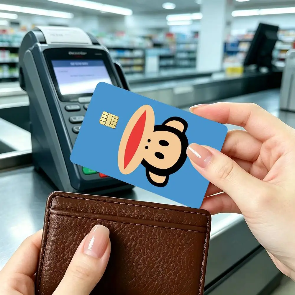 Fashion P-Pauls Franks Credit Card HD Stickers Small Chip Waterproof Sticker Game Card Decal