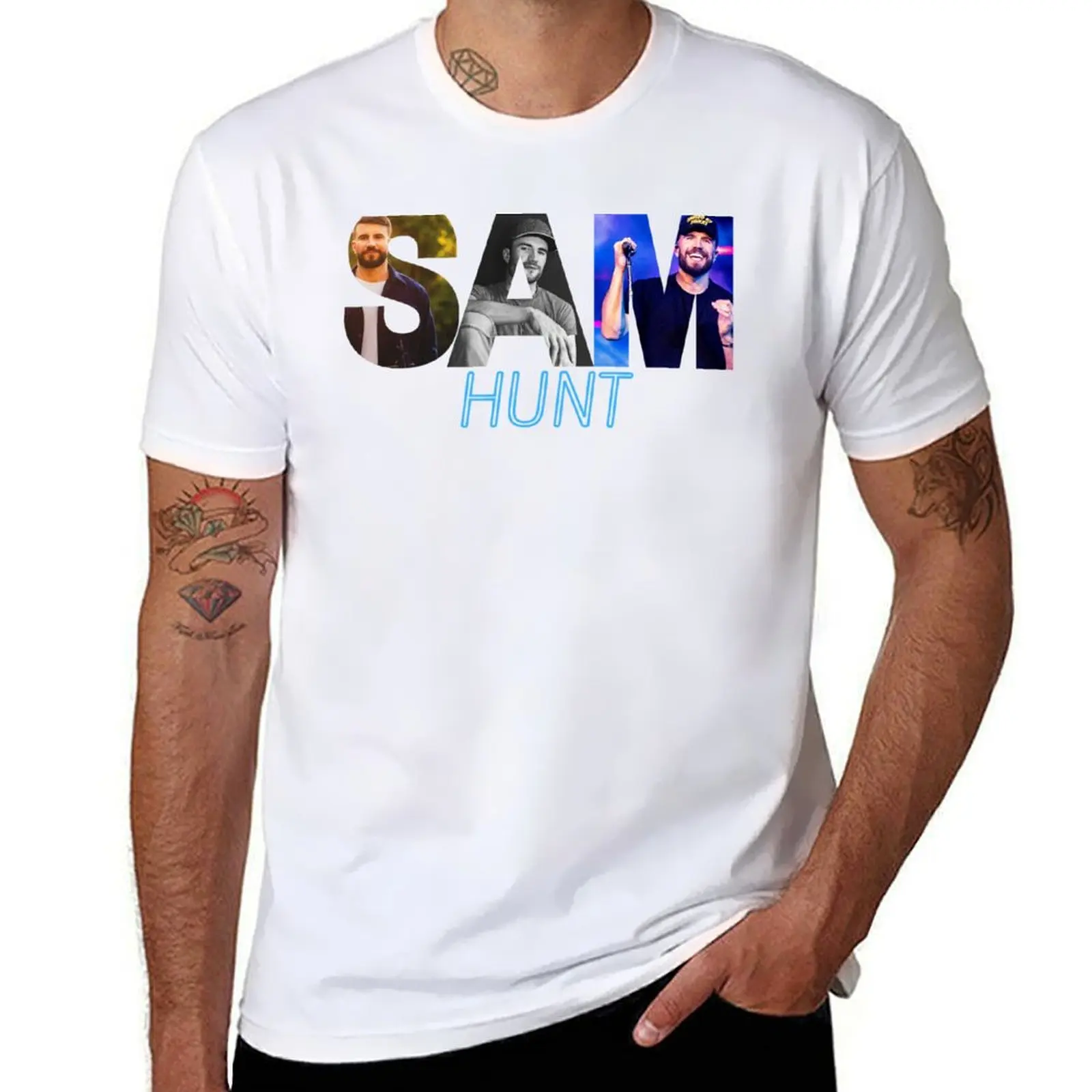 Sam Hunt classic t shirt | sam hunt sticker T-Shirt Basic Lightweight Short Sleeve Tee