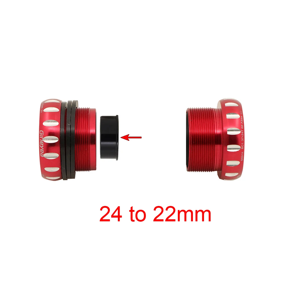 Bicycle Bottom Bracket Adaptor Shim For Shimano For Sram/FSA 24 To 22/19mm Conversion Sleeve Bike Accessories