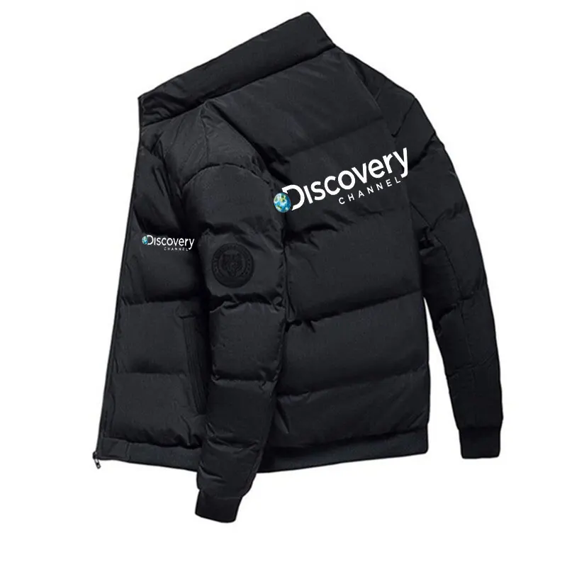 2025 Chaqueta casual de algodón acolchado grueso para hombre, chaquetas Discovery Channel, Parka para parabrisas, ropa cálida, para hombre, invierno, nuevo