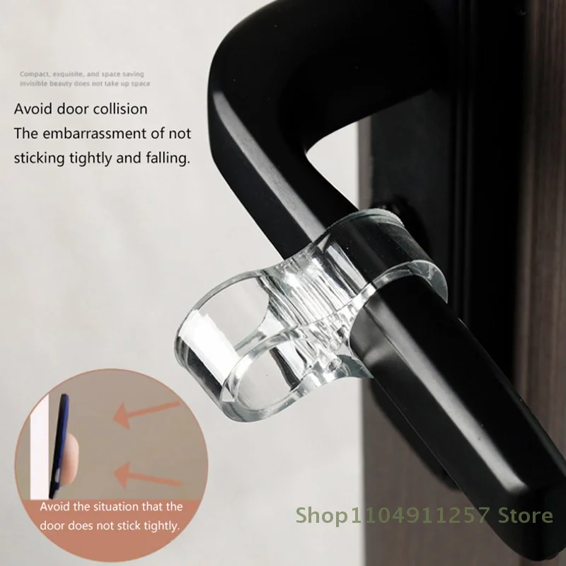2/5/10 Buah Penahan Pintu PVC Pegangan Pintu Penyangga Pelindung Dinding Kenop Pintu Bumper Bantalan Tabrakan Dilindungi Furnitur Cincin Tahan Benturan