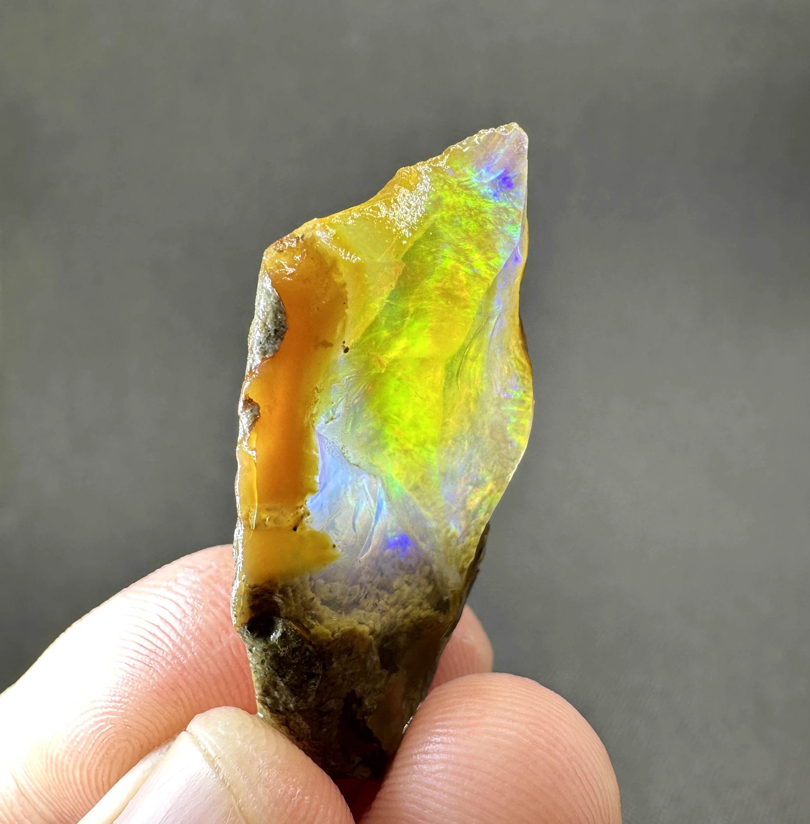 

6 g Natural rare color Ethiopia water Opal gem mineral specimen + healing quartz crystals and stones rock gemstone