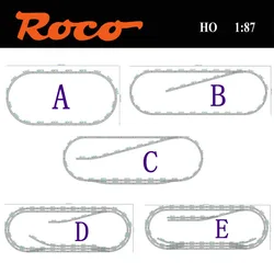 ROCO Train Model HO 1/87 Bare Rail Track Set opzioni Multiple