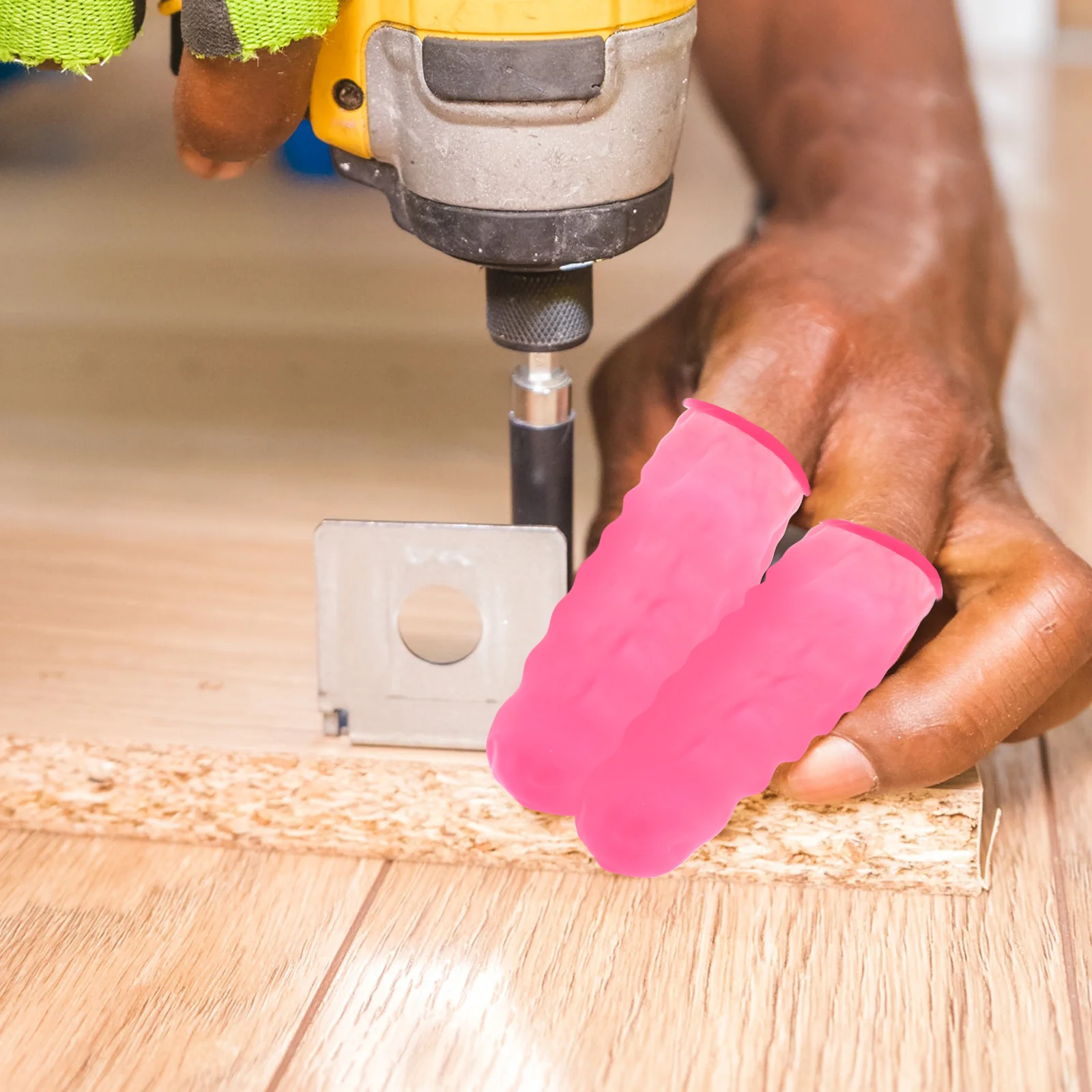 100 Pcs Anti-static Finger Covers Nitrile Reusable Protective Cots for Nail Tools Black Color Latex Joint Sleeve