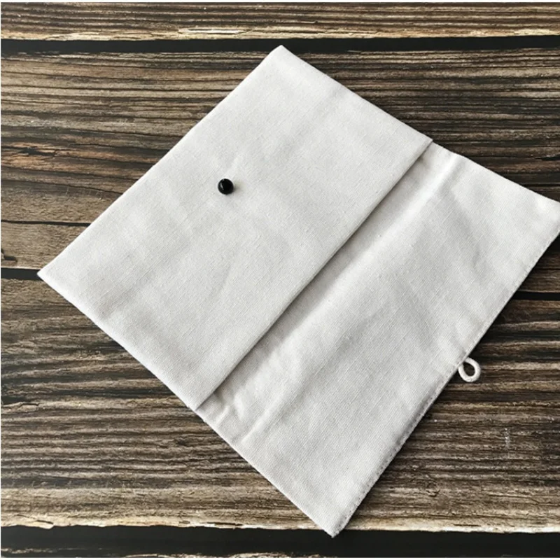 custom.Custom Printed Cotton Envelope Shape Bag Luxury Muslin Flap Jewelry Pouch